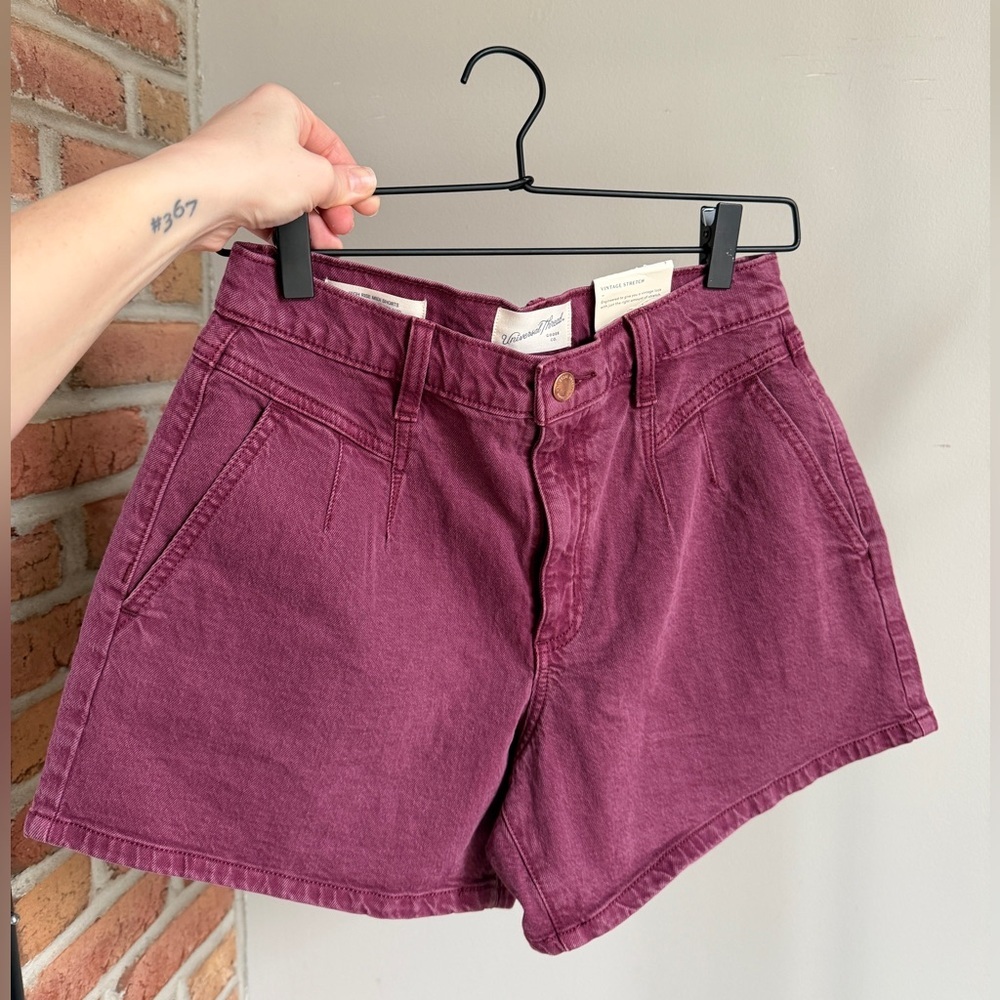 Universal Threads high rise a-line midi shorts vintage stretch